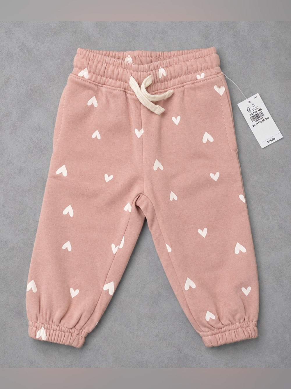 Old Navy Infant Pink Heart Sweatpants 12-18 Months NWT